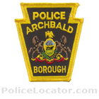 Archbald Borough Police Department Patch