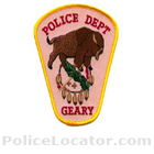 Geary Police Department Patch