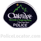 Oakridge Police Department Patch