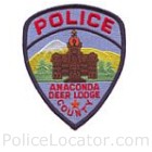 Anaconda-Deer Lodge County Police Department Patch
